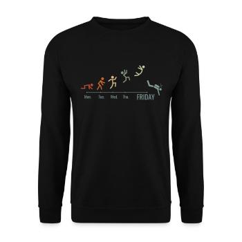 Plongée Plongée Sports Nautiques Week-end Vintage - Sweat-shirt Unisexe - noir - Devant - Alina (178cm) & Michal (187cm)