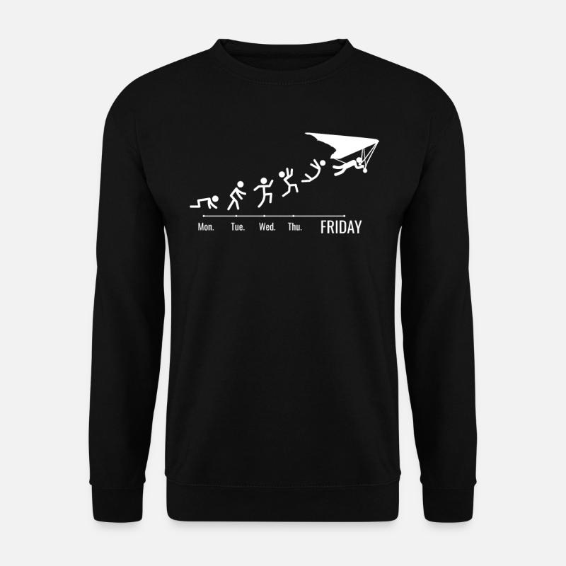Deltaplane Delta Glider Delta Deltaplane - Sweat-shirt Unisexe - noir