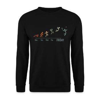 Joueur de badminton Week-end de jeu Jeux de badminton - Sweat-shirt Unisexe - noir - Devant - Alina (178cm) & Michal (187cm)