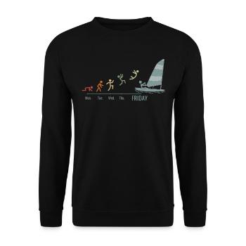 Sailor Sail Boat Sailing Ship Sailing Yacht - Unisex Sweatshirt - black - Front - Alina (178cm) & Michal (187cm)