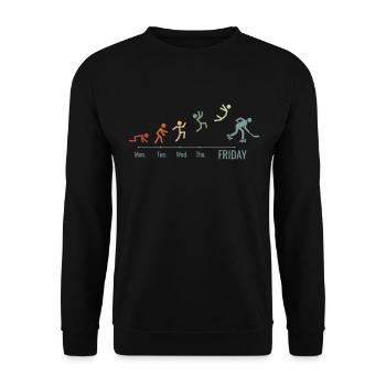 Fin de semaine de hockey sur écrémeur de roues alignées - Sweat-shirt Unisexe - noir - Devant - Alina (178cm) & Michal (187cm)