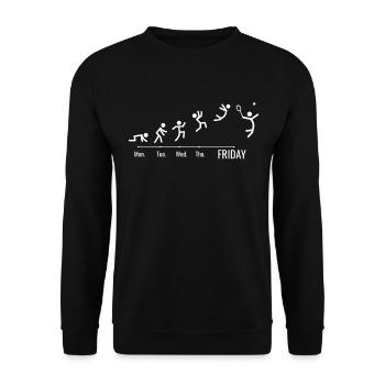 Tennis Tennis Ball Tennis Player Weekend Tennis - Unisex Sweatshirt - black - Front - Alina (178cm) & Michal (187cm)