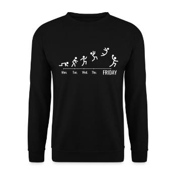 Handball players Handball Handball players - Unisex Sweatshirt - black - Front - Alina (178cm) & Michal (187cm)