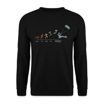 Sand Sailing Windracer Vintage Landsegler - Unisex Sweatshirt - black - Front - Alina (178cm) & Michal (187cm)