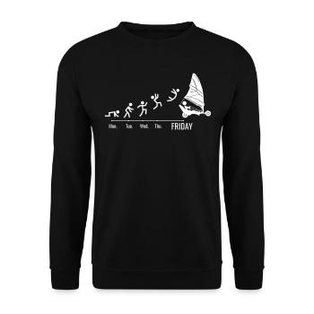 Voile de plage Windracer Week-end Marins à terre - Sweat-shirt Unisexe - noir - Devant - Alina (178cm) & Michal (187cm)