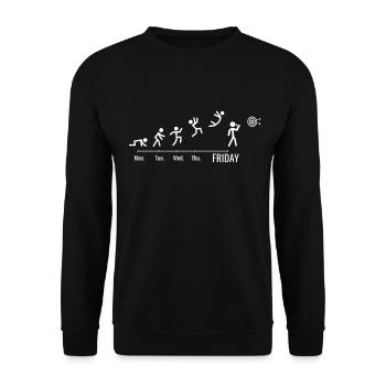 Jeu de fléchettes Dartboard Darts Darts - Sweat-shirt Unisexe - noir - Devant - Alina (178cm) & Michal (187cm)