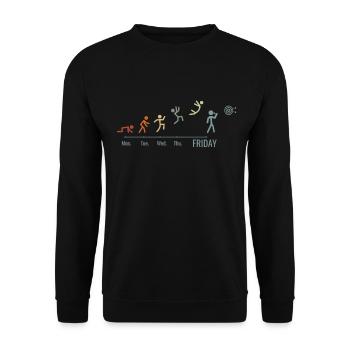 Dart jeu Dartboard Darts Vintage - Sweat-shirt Unisexe - noir - Devant - Alina (178cm) & Michal (187cm)