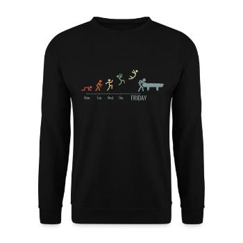Billard Spiel Billardtisch Vintage Snooker Pool - Unisex Pullover - Schwarz - Vorne - Alina (178cm) & Michal (187cm)