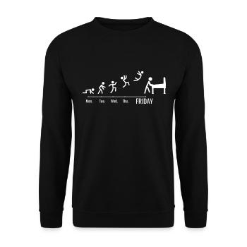 Pinball Machine Arcade Gamer Slots - Unisex Sweatshirt - black - Front - Alina (178cm) & Michal (187cm)