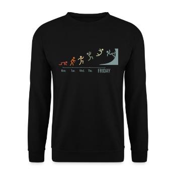 Skateboard Skater-Rampe Skaten Skating Vintage - Unisex Pullover - Schwarz - Vorne - Alina (178cm) & Michal (187cm)