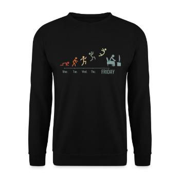 Gamer PC games gaming Konsolen zocken Vintage - Unisex Pullover - Schwarz - Vorne - Alina (178cm) & Michal (187cm)