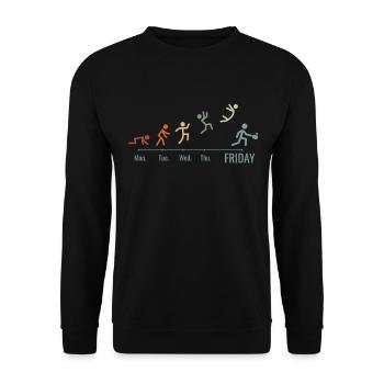 Pickleball Pickleball Balls Vintage Weekend - Sweat-shirt Unisexe - noir - Devant - Alina (178cm) & Michal (187cm)