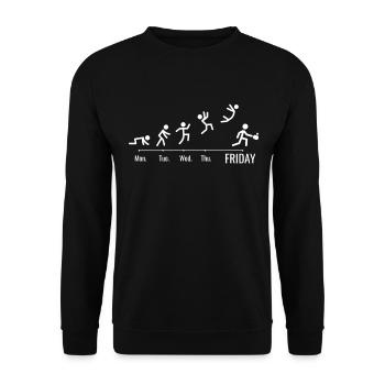 Pickleball Pickleball Bälle Wochenende Pickleball - Unisex Pullover - Schwarz - Vorne - Alina (178cm) & Michal (187cm)