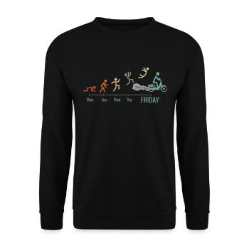 Moped Moped Scooter Moped Moped Driver Moped Weekend - Unisex Sweatshirt - black - Front - Alina (178cm) & Michal (187cm)