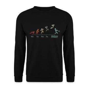 Baseball Softball Baseball Vintage Wochenend - Unisex Pullover - Schwarz - Vorne - Alina (178cm) & Michal (187cm)
