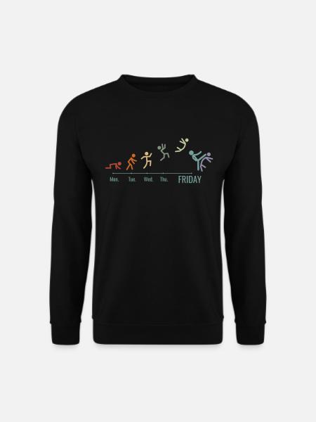 Taekwondo Aikido Ju-Jutsu Karate Kung-Fu Vintage - Unisex Pullover - Schwarz