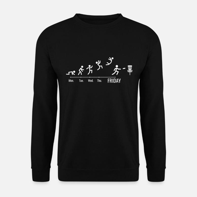 Disc-Golf-Spieler Disc-Golfer Game Wochenende - Unisex Pullover - Schwarz