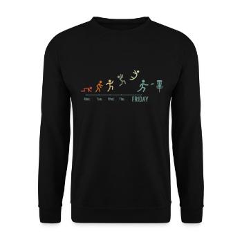 Disc Golf Player Disc Golfer Vintage Weekend - Unisex Sweatshirt - black - Front - Alina (178cm) & Michal (187cm)