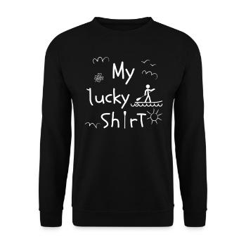 SUP paddleboarding Stand Up Paddle Stehpaddler - Unisex Pullover - Schwarz - Vorne - Alina (178cm) & Michal (187cm)