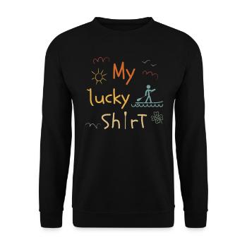 SUP paddleboarding Stand Up Paddle Stehpaddler - Unisex Pullover - Schwarz - Vorne - Alina (178cm) & Michal (187cm)