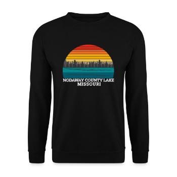 Nodaway County Lake Missouri - Unisex Pullover - Schwarz - Vorne - Alina (178cm) & Michal (187cm)