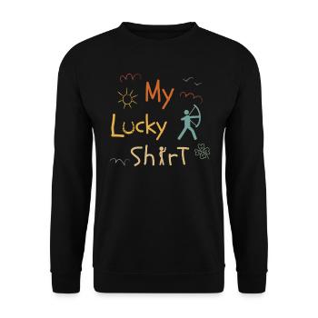 Archer Archery Vintage Drôle - Sweat-shirt Unisexe - noir - Devant - Alina (178cm) & Michal (187cm)