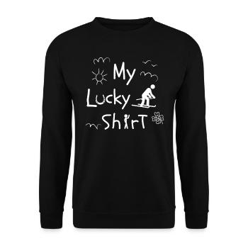 Skiing Skiing Skiing Fun skiers - Unisex Sweatshirt - black - Front - Alina (178cm) & Michal (187cm)