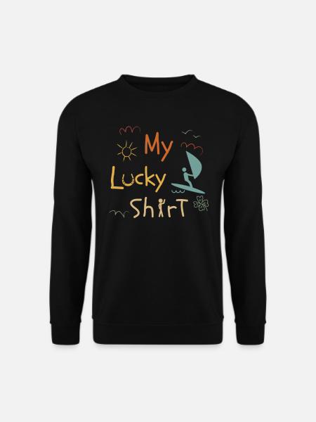 Windsurfing Segel Surfbrett Windsurfen Vintage - Unisex Pullover - Schwarz
