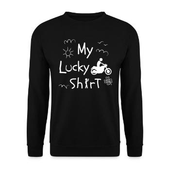 Moto Motocycliste Cyclomoteur Moto Drôle - Sweat-shirt Unisexe - noir - Devant - Alina (178cm) & Michal (187cm)