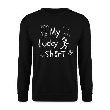 joueur de football rugby ballon jeu de football drôle - Sweat-shirt Unisexe - noir - Devant - Alina (178cm) & Michal (187cm)