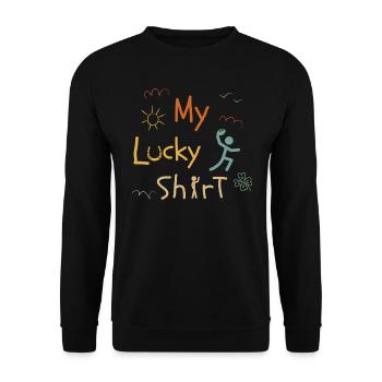 Joueur de football Rugby-ball Football-Game Vintage - Sweat-shirt Unisexe - noir - Devant - Alina (178cm) & Michal (187cm)