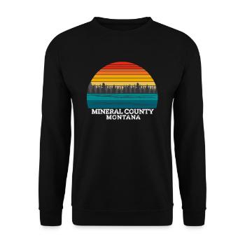 Mineral County Montana - Unisex Pullover - Schwarz - Vorne - Alina (178cm) & Michal (187cm)