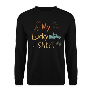 Trike Trike Rider Motor Trike Vintage Trike Bike - Sweat-shirt Unisexe - noir - Devant - Alina (178cm) & Michal (187cm)