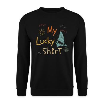 Sand Sailing Windracer Vintage Landsegler - Unisex Sweatshirt - black - Front - Alina (178cm) & Michal (187cm)