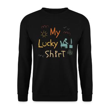 Gamer PC games gaming Konsolen zocken lustiges - Unisex Pullover - Schwarz - Vorne - Alina (178cm) & Michal (187cm)