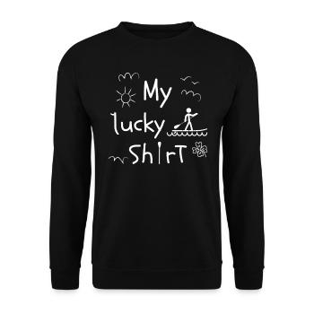 SUP paddleboarding Stand Up Paddle lustiges - Unisex Pullover - Schwarz - Vorne - Alina (178cm) & Michal (187cm)