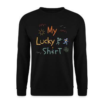Paintball Airsoft gaming Softair Jeux Vintage - Sweat-shirt Unisexe - noir - Devant - Alina (178cm) & Michal (187cm)