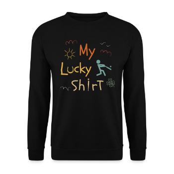 Baseball Softball Baseball lustiges Vintage - Unisex Pullover - Schwarz - Vorne - Alina (178cm) & Michal (187cm)