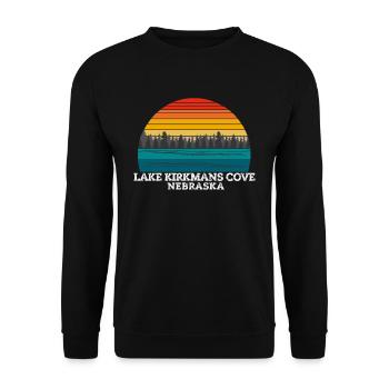 Lac Kirkmans Cove Nebraska - Sweat-shirt Unisexe - noir - Devant - Alina (178cm) & Michal (187cm)