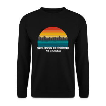 Réservoir Swanson, Nebraska - Sweat-shirt Unisexe - noir - Devant - Alina (178cm) & Michal (187cm)