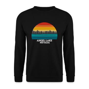 Angel Lake Nevada - Unisex Sweatshirt - black - Front - Alina (178cm) & Michal (187cm)