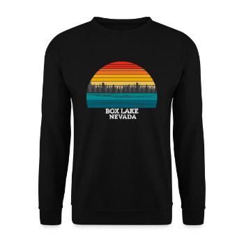 Box Lake Nevada - Unisex Sweatshirt - black - Front - Alina (178cm) & Michal (187cm)