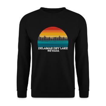 Delamar Dry Lake Nevada - Unisex Sweatshirt - black - Front - Alina (178cm) & Michal (187cm)