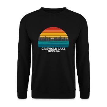 Griswold Lake Nevada - Unisex Sweatshirt - black - Front - Alina (178cm) & Michal (187cm)