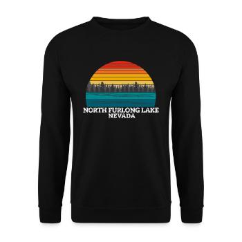 North Furlong Lake Nevada - Unisex Sweatshirt - black - Front - Alina (178cm) & Michal (187cm)