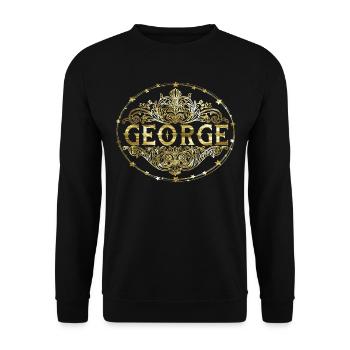 George - Unisex Sweatshirt - black - Front - Alina (178cm) & Michal (187cm)