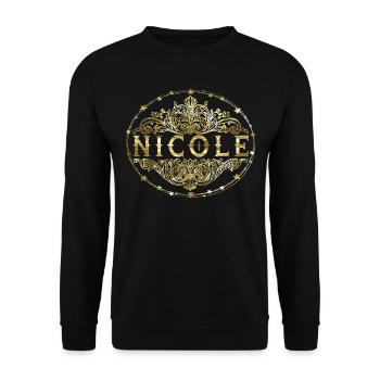 Nicole - Unisex Sweatshirt - black - Front - Alina (178cm) & Michal (187cm)