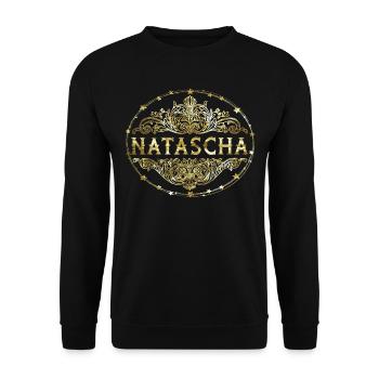 Natascha - Unisex Pullover - Schwarz - Vorne - Alina (178cm) & Michal (187cm)