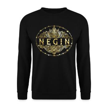 Negin - Unisex Sweatshirt - black - Front - Alina (178cm) & Michal (187cm)