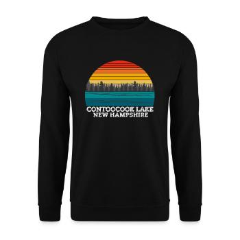 Contoocook Lake New Hampshire - Unisex Sweatshirt - black - Front - Alina (178cm) & Michal (187cm)